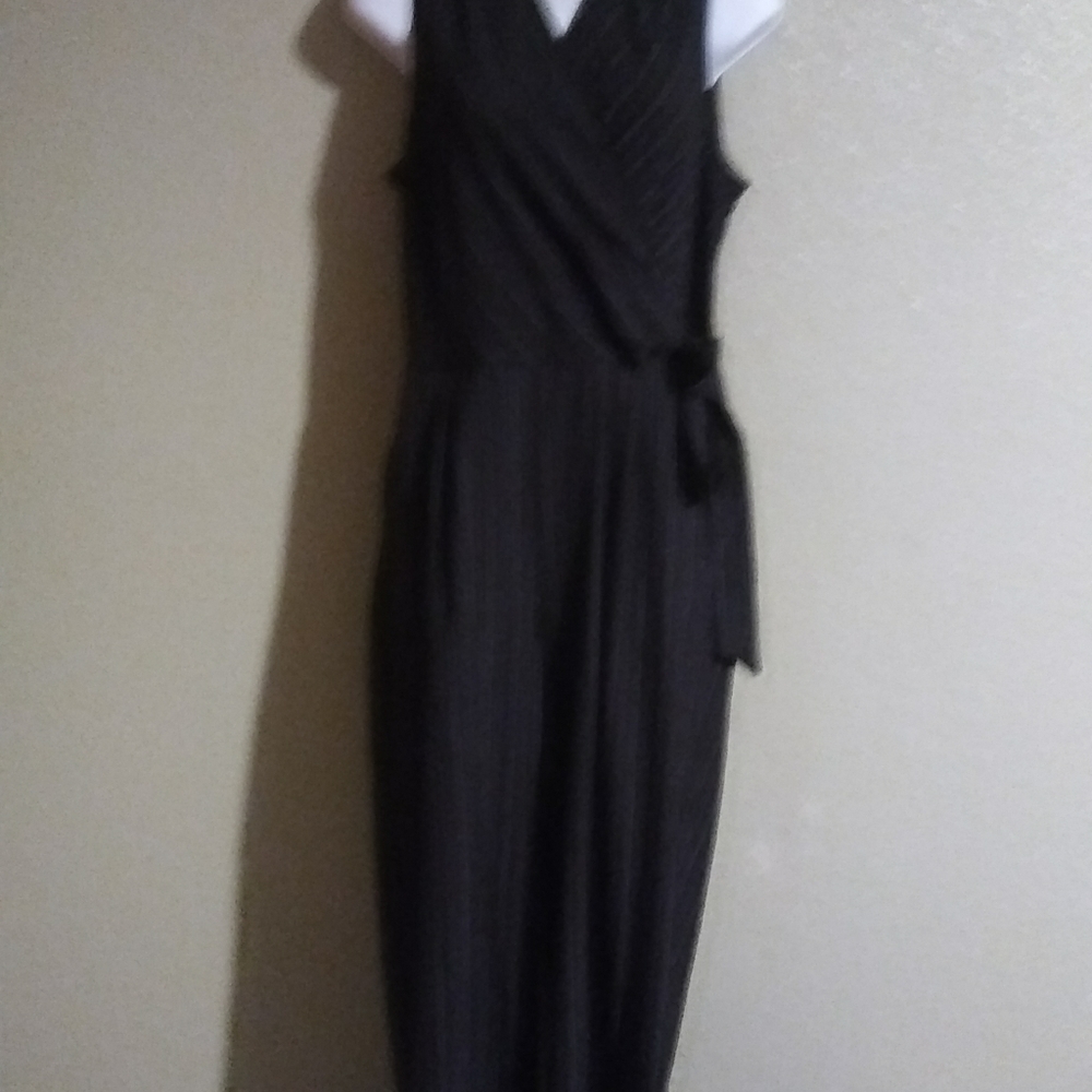 Black Pinstiped Pants Jumper
